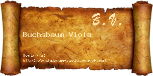 Buchsbaum Viola névjegykártya